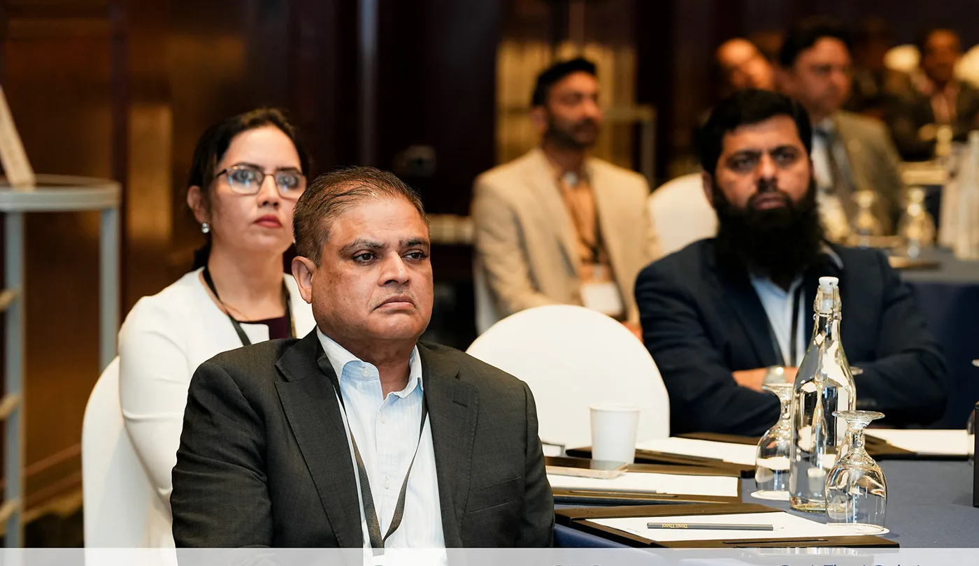 Finance leaders listening from the front row